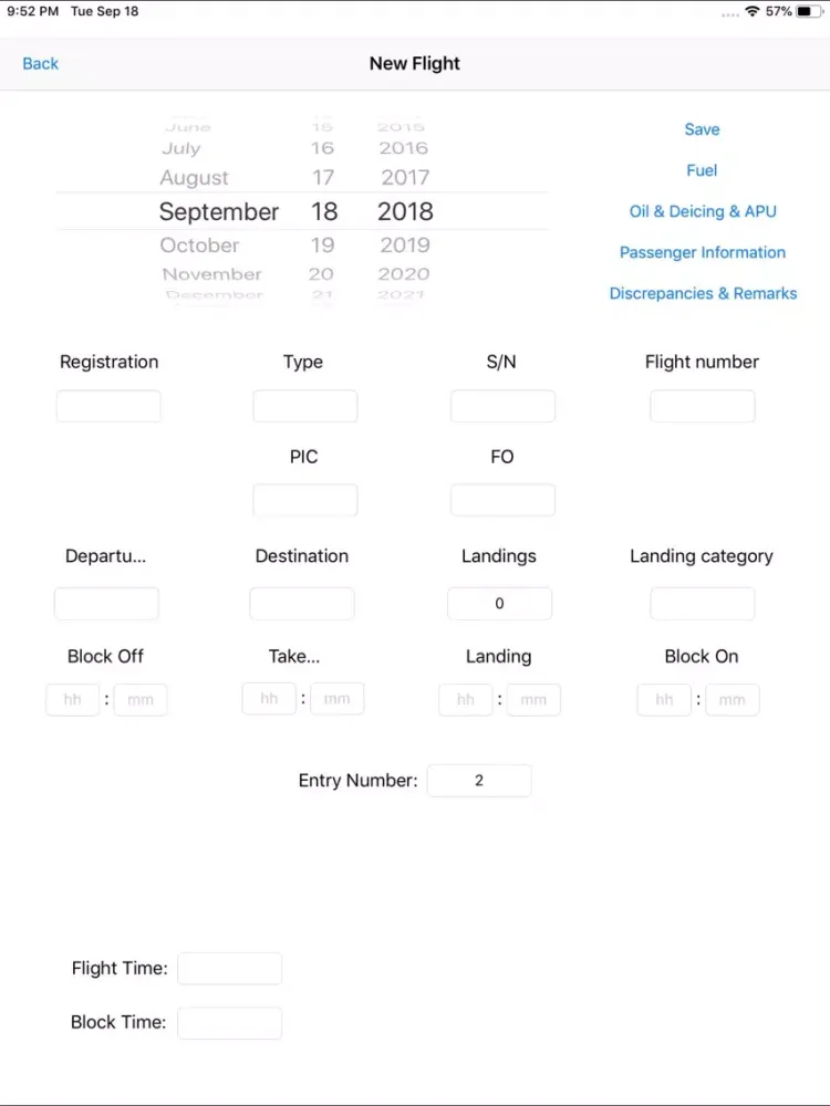 Скриншоты Aviation Aircraft Log iPad 