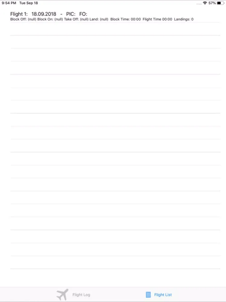 Скриншоты Aviation Aircraft Log iPad 