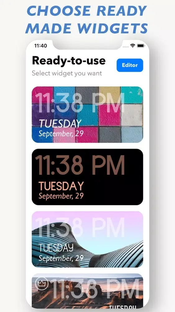 Color Themes & Widgets Custom Screenshots