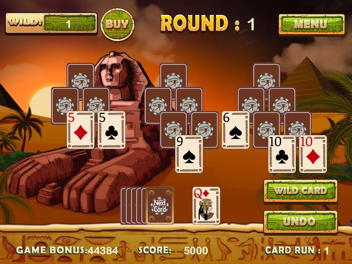 Ancient Egyptian Tri Tower Pyramid Solitaire iPad 应用截图