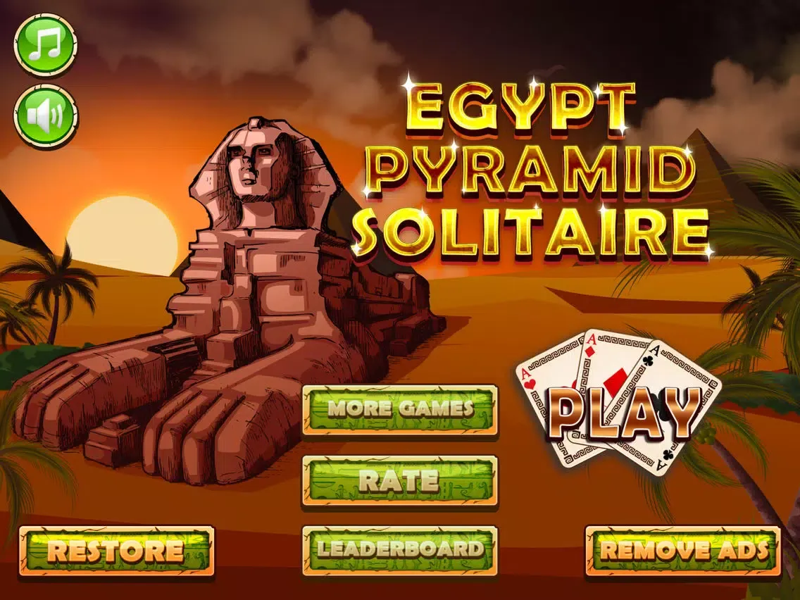 Ancient Egyptian Tri Tower Pyramid Solitaire iPad 应用截图
