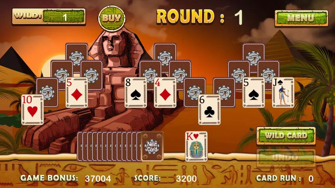 Ancient Egyptian Tri Tower Pyramid Solitaire应用截图