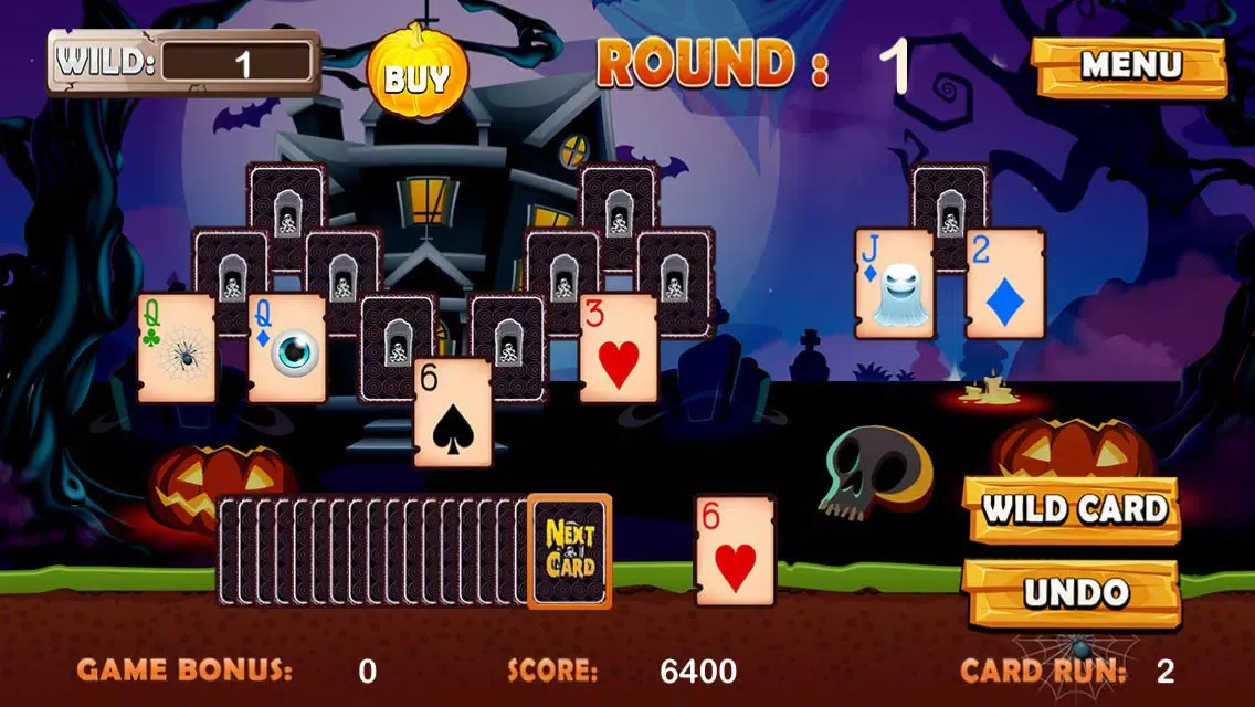 Ảnh chụp màn hình của Chilling Halloween Tri Tower Pyramid Solitaire