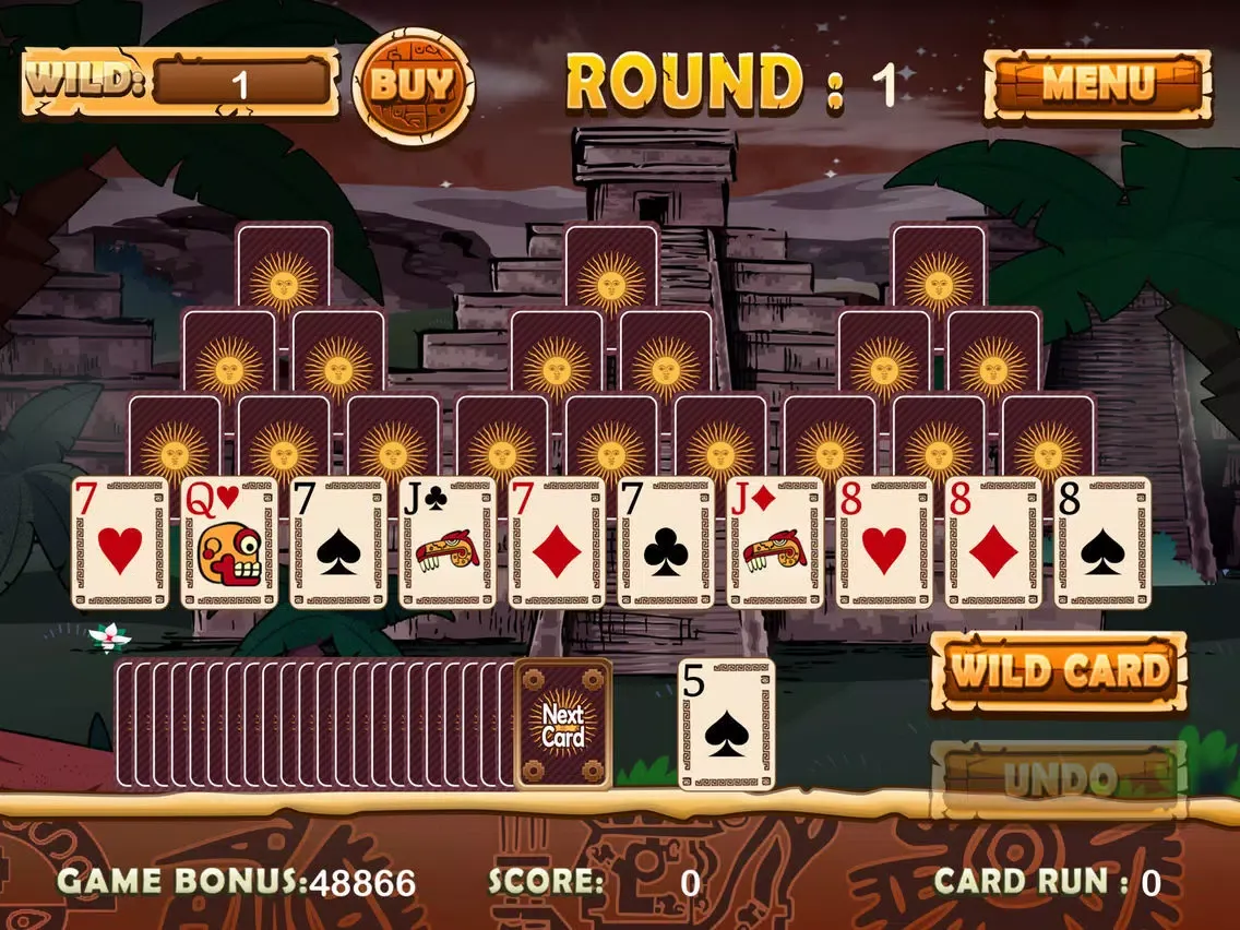 Capturas de pantalla de Ancient Inca Tri Tower Pyramid Solitaire iPad 
