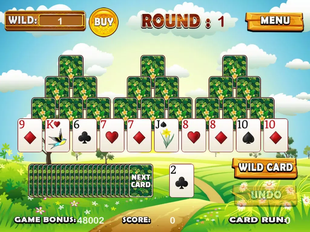 Zrzuty ekranu A Spring Seasons Tri Tower Pyramid Solitaire iPad 