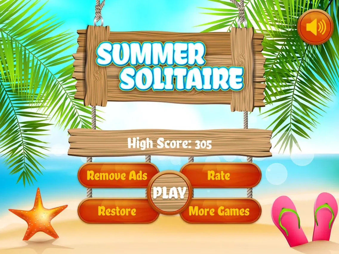 Summer Triple Peak Pyramid Solitaire iPad  स्क्रीनशॉट