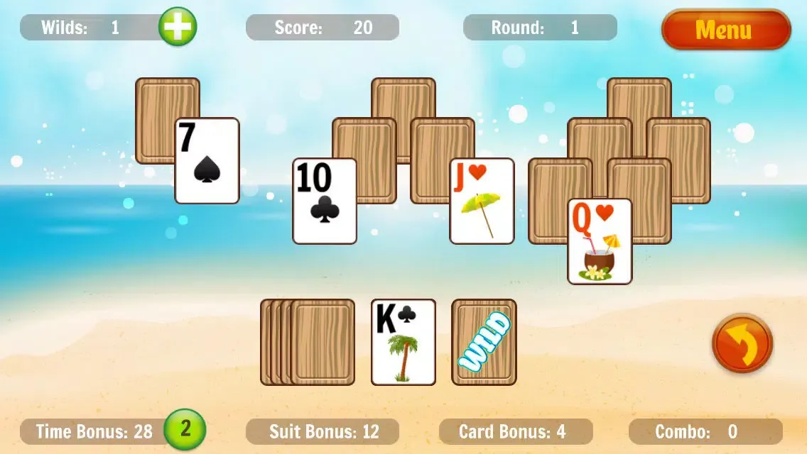 Summer Triple Peak Pyramid Solitaire स्क्रीनशॉट