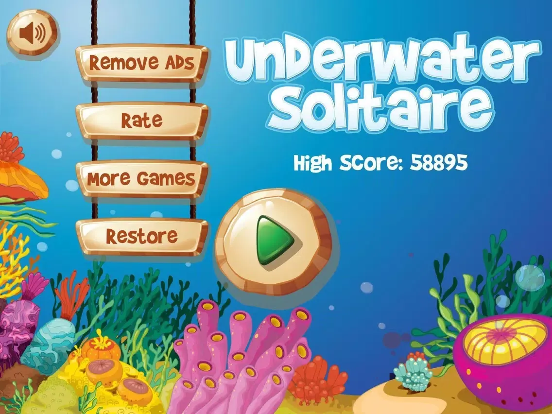 Aqua Solitaire Triple Peak Underwater Pyramid iPad 应用截图