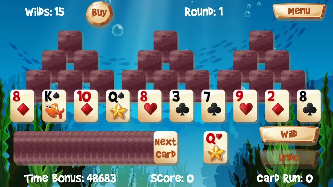 Aqua Solitaire Triple Peak Underwater Pyramid应用截图