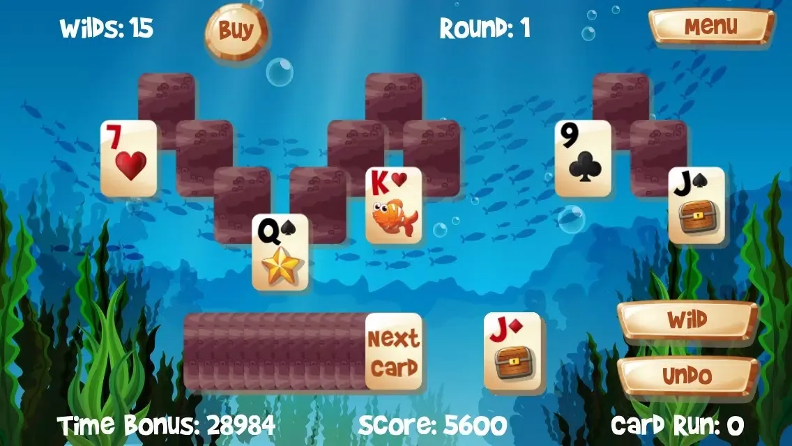 Aqua Solitaire Triple Peak Underwater Pyramid应用截图