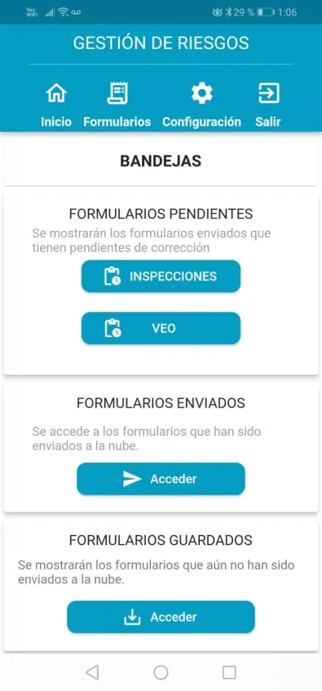 Ảnh chụp màn hình của Gestion de Riesgos