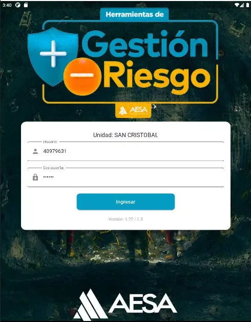 Ảnh chụp màn hình của Gestion de Riesgos