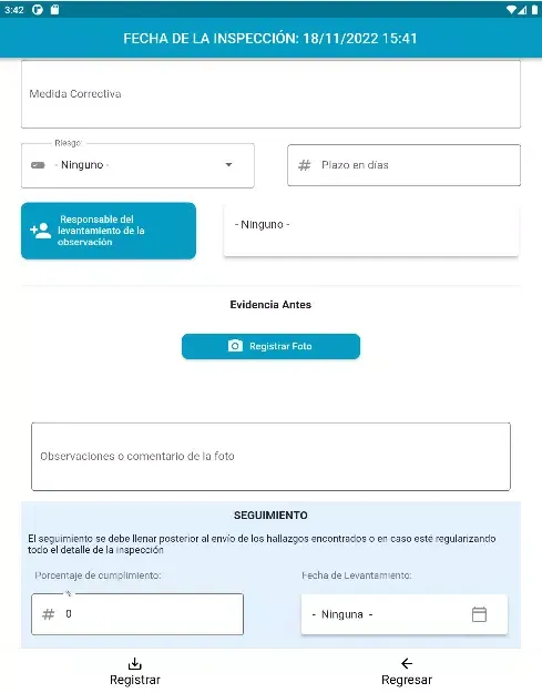 Ảnh chụp màn hình của Gestion de Riesgos