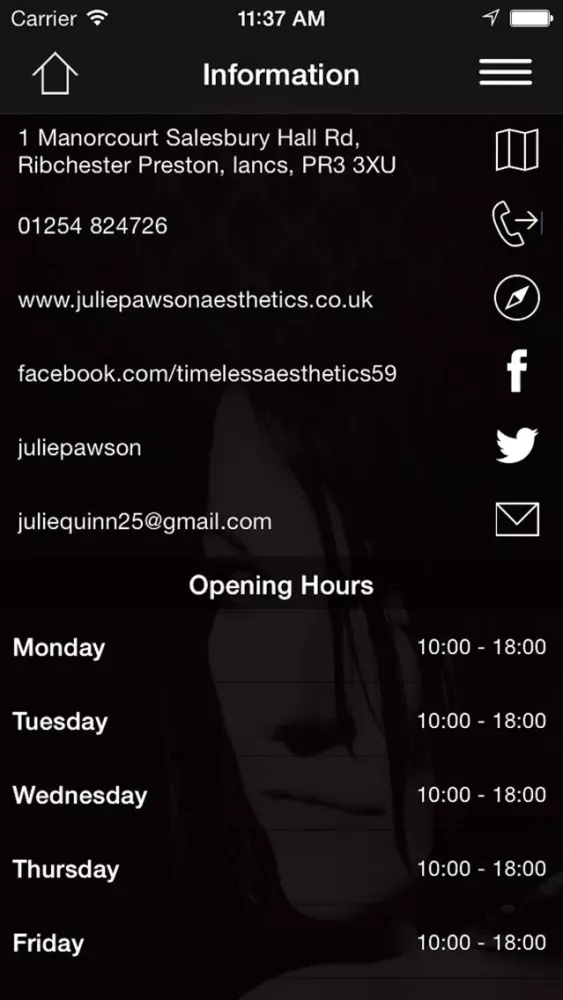 Zrzuty ekranu Julie Pawson Aesthetics Ltd
