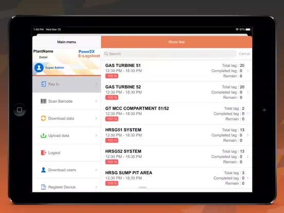 Скриншоты E-LogSheet iPad 