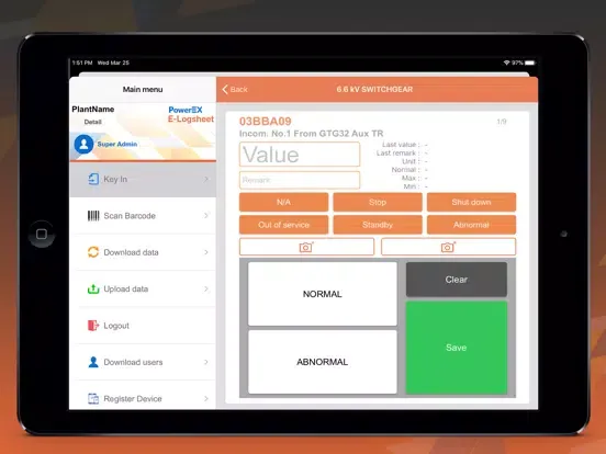 Скриншоты E-LogSheet iPad 