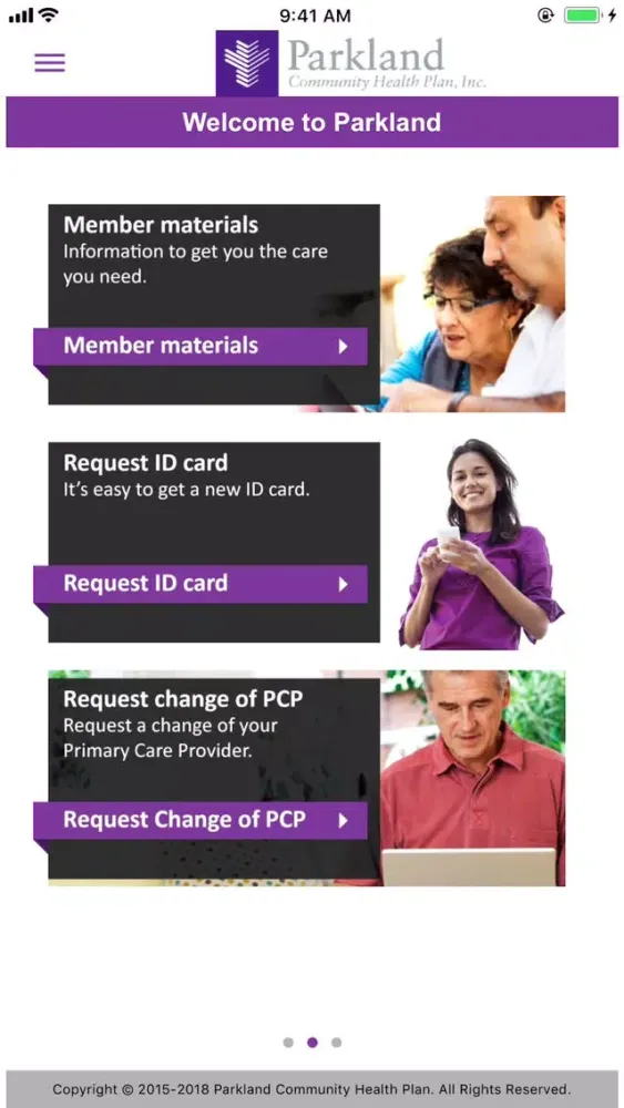 ภาพหน้าจอของ Parkland Community Health Plan