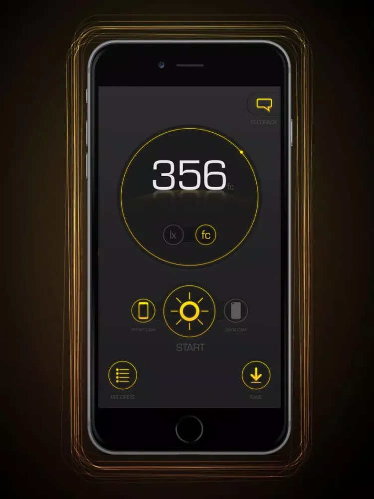 Ảnh chụp màn hình của Lux Light Meter LITE iPad 