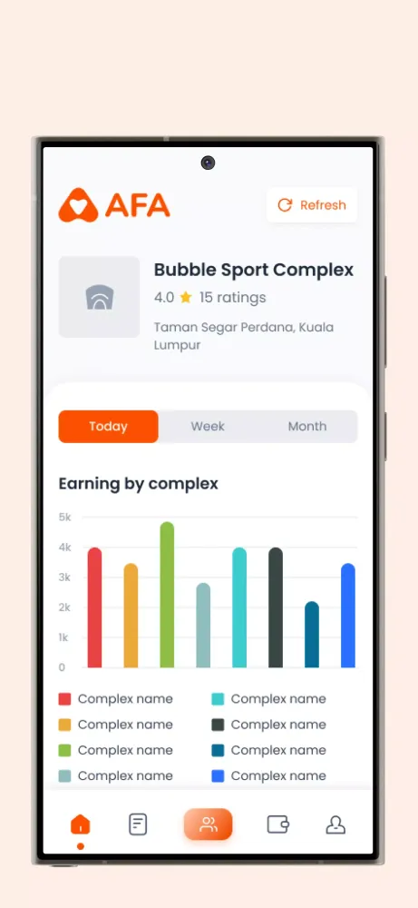 Ảnh chụp màn hình của Sports Complex Management App