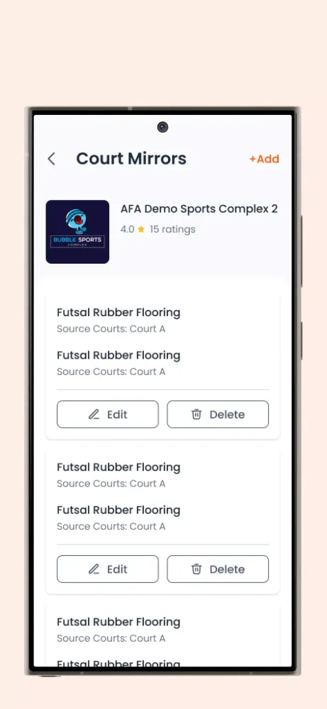 Ảnh chụp màn hình của Sports Complex Management App