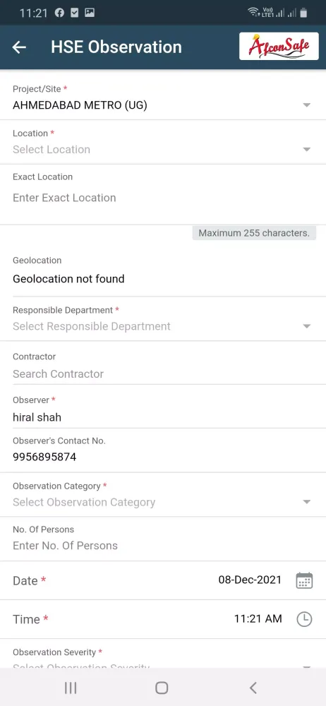 AfconSafe Screenshots