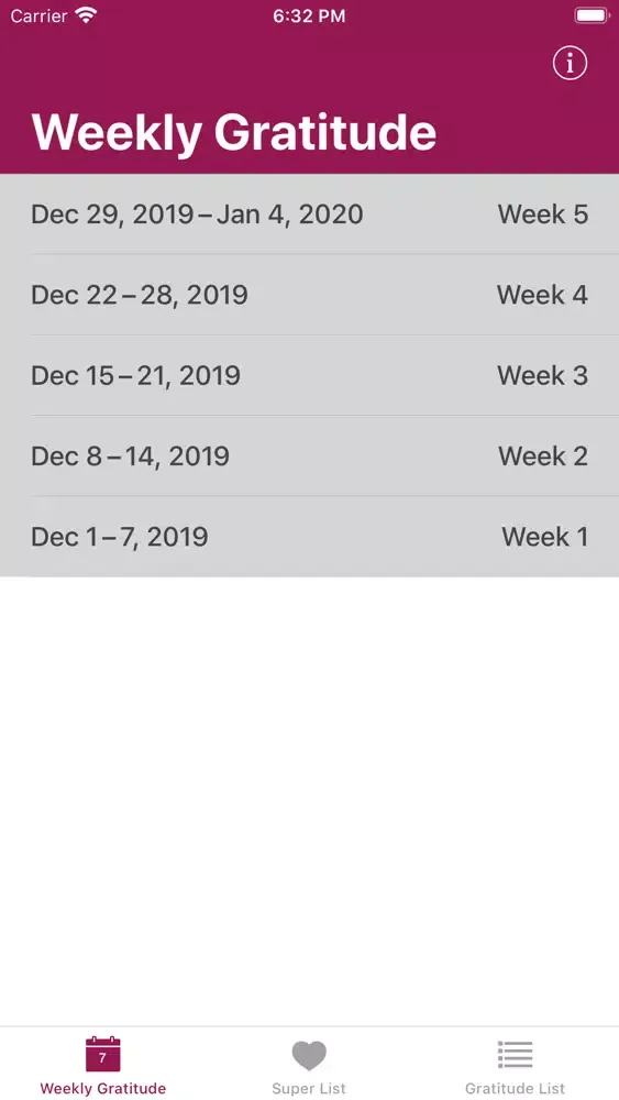 Weekly Gratitude应用截图