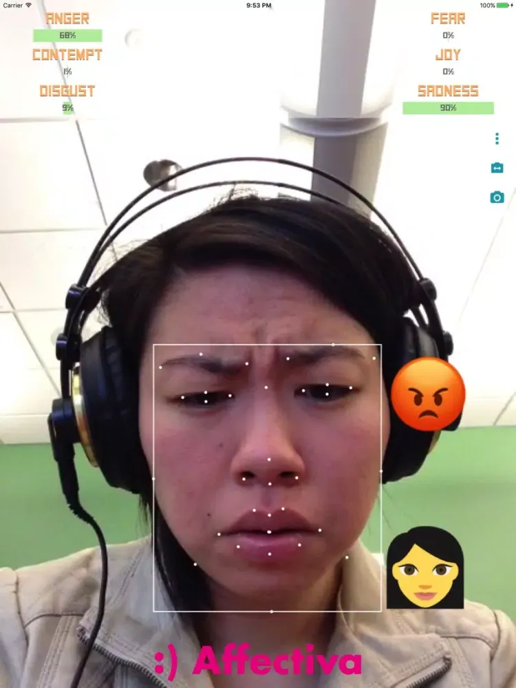 Tangkapan skrin AffdexMe iPad 