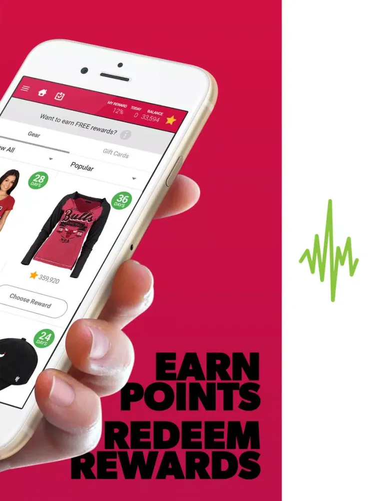 Tangkapan skrin Chicago Basketball Rewards iPad 