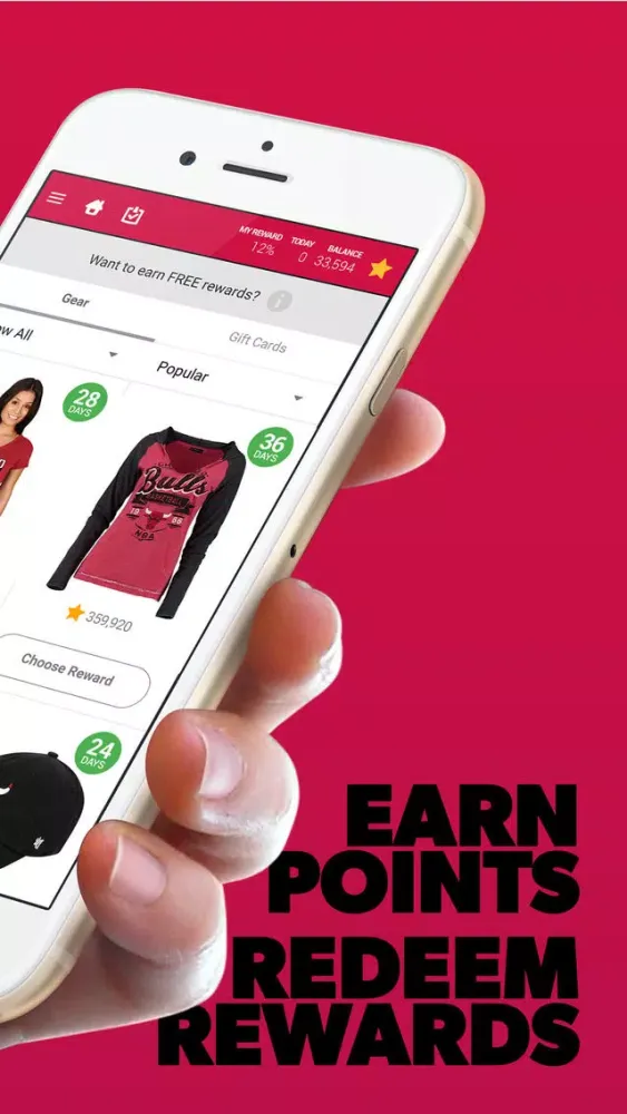 Tangkapan skrin Chicago Basketball Rewards