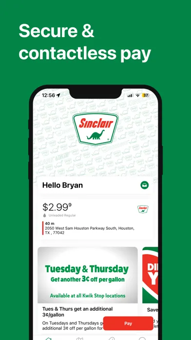 Tangkapan layar DINOPAY - Sinclair Oil