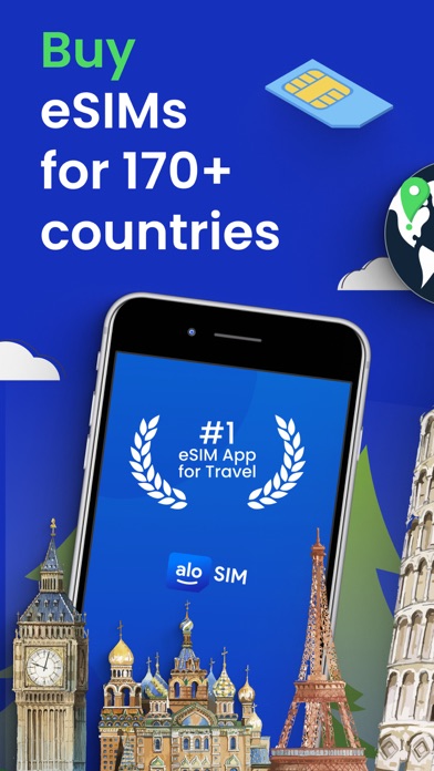 aloSIM: 5G Prepaid Travel eSIM Screenshots