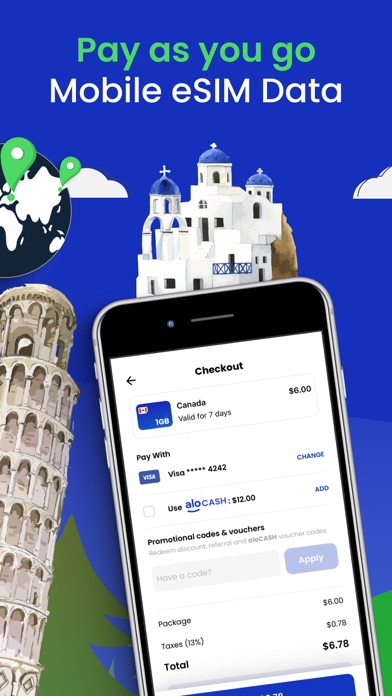 aloSIM: 5G Prepaid Travel eSIM Screenshots