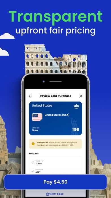 aloSIM: 5G Prepaid Travel eSIM Screenshots