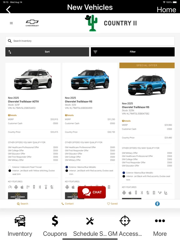 Ảnh chụp màn hình của Country Auto Group Dealer App iPad 