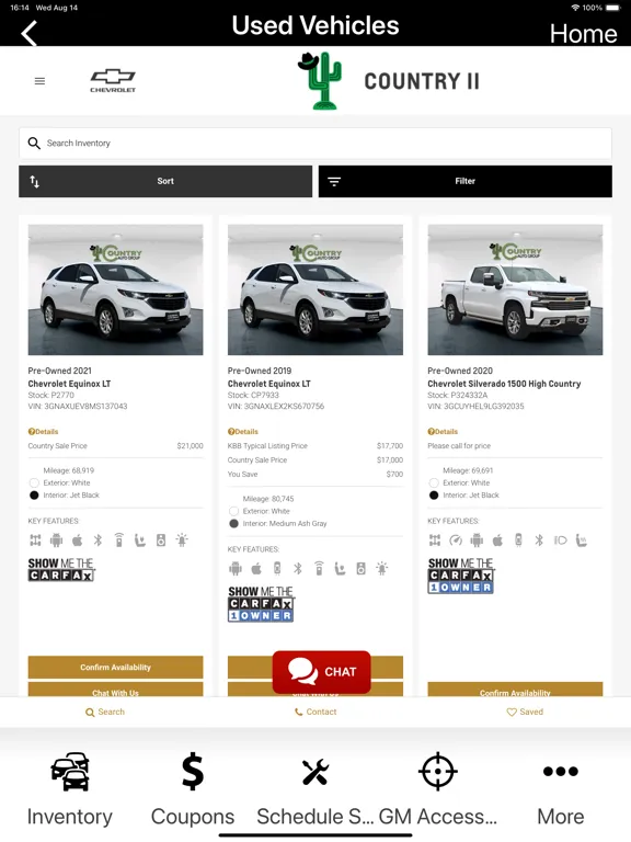 Ảnh chụp màn hình của Country Auto Group Dealer App iPad 