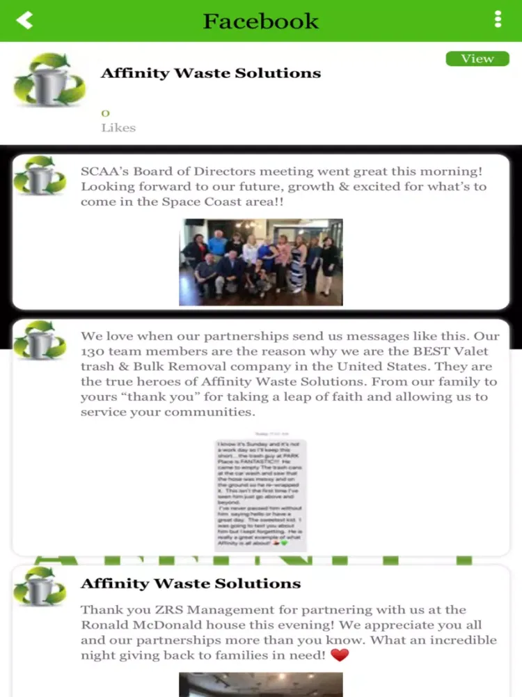 Affinity Waste Solutions iPad  Ekran Görüntüleri