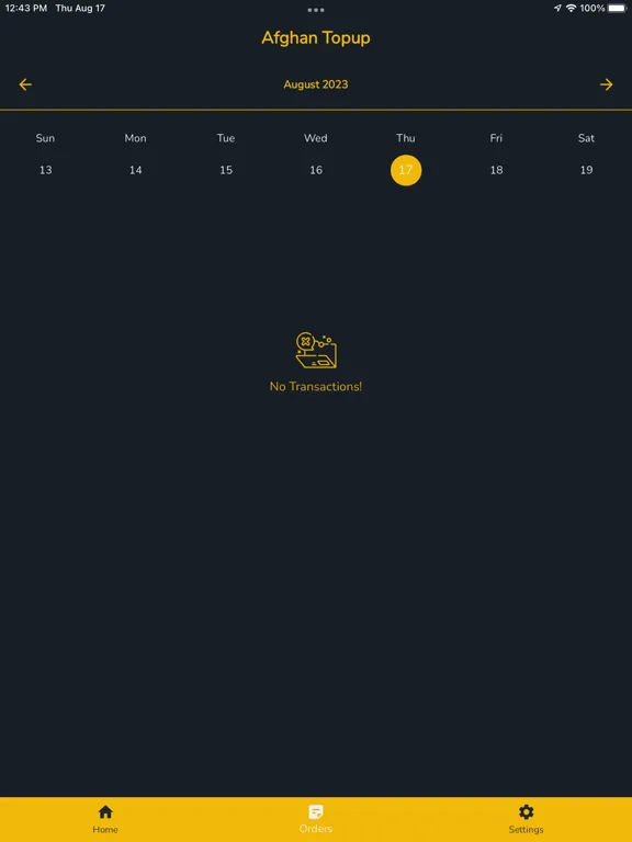 Ảnh chụp màn hình của Afghan Topup iPad 