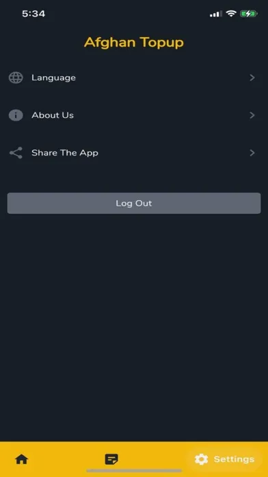 Ảnh chụp màn hình của Afghan Topup