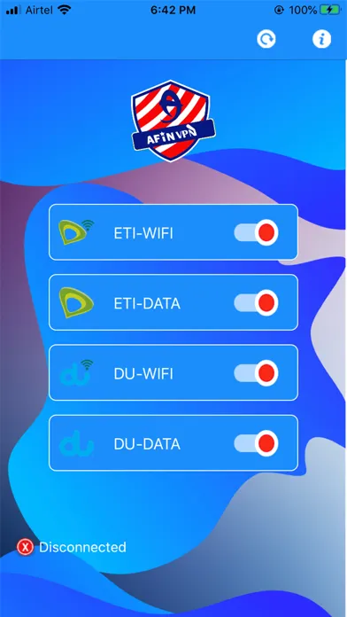 Zrzuty ekranu Afin VPN