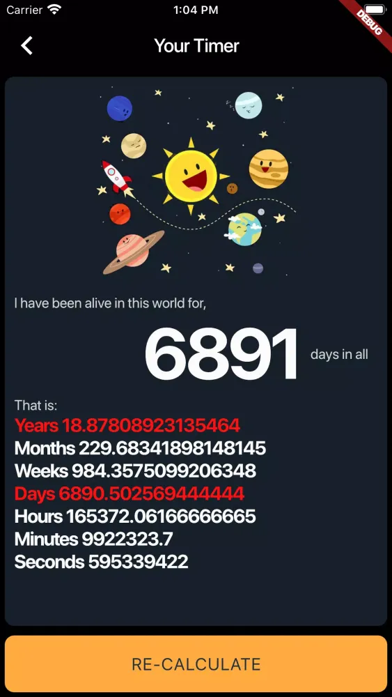 Lifespan Prediction Screenshots