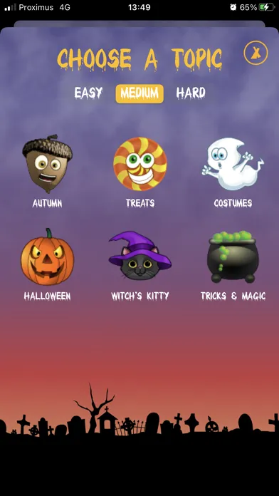 Capturas de tela do WordSearch Halloween