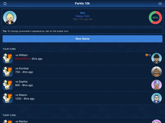 Zrzuty ekranu Farkle 10k iPad 