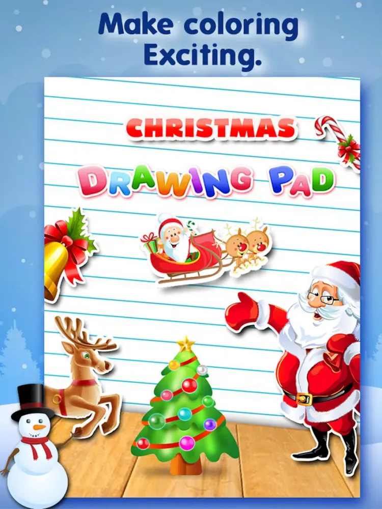 Capturas de tela do Christmas Drawing Pad - Holiday Fun For Kids iPad 