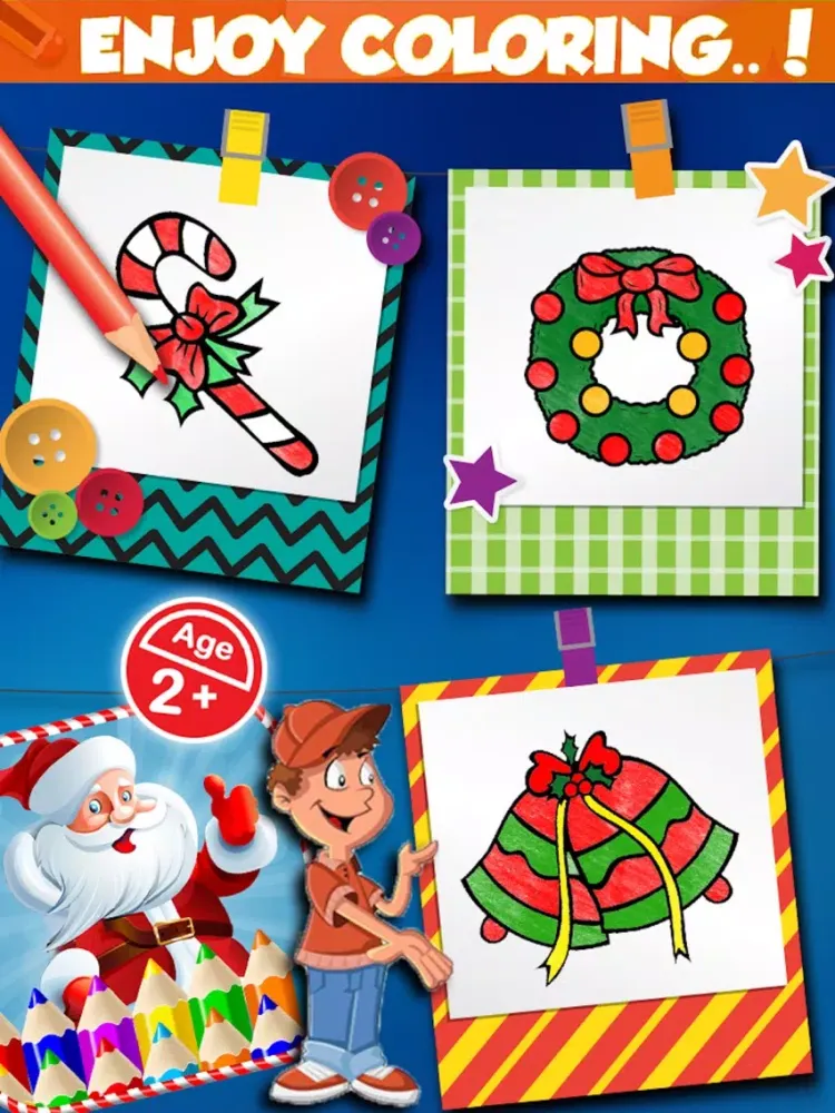 Capturas de tela do Christmas Drawing Pad - Holiday Fun For Kids iPad 