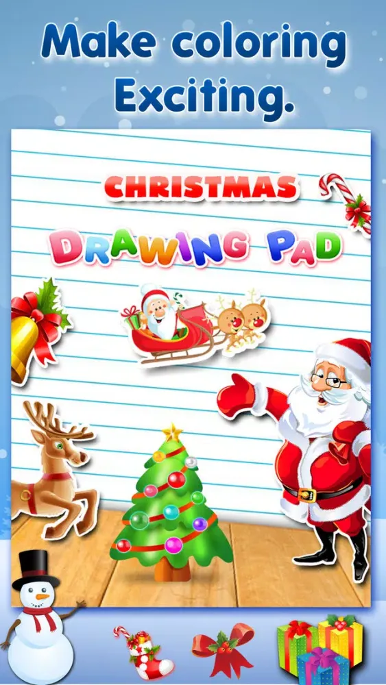 Capturas de tela do Christmas Drawing Pad - Holiday Fun For Kids