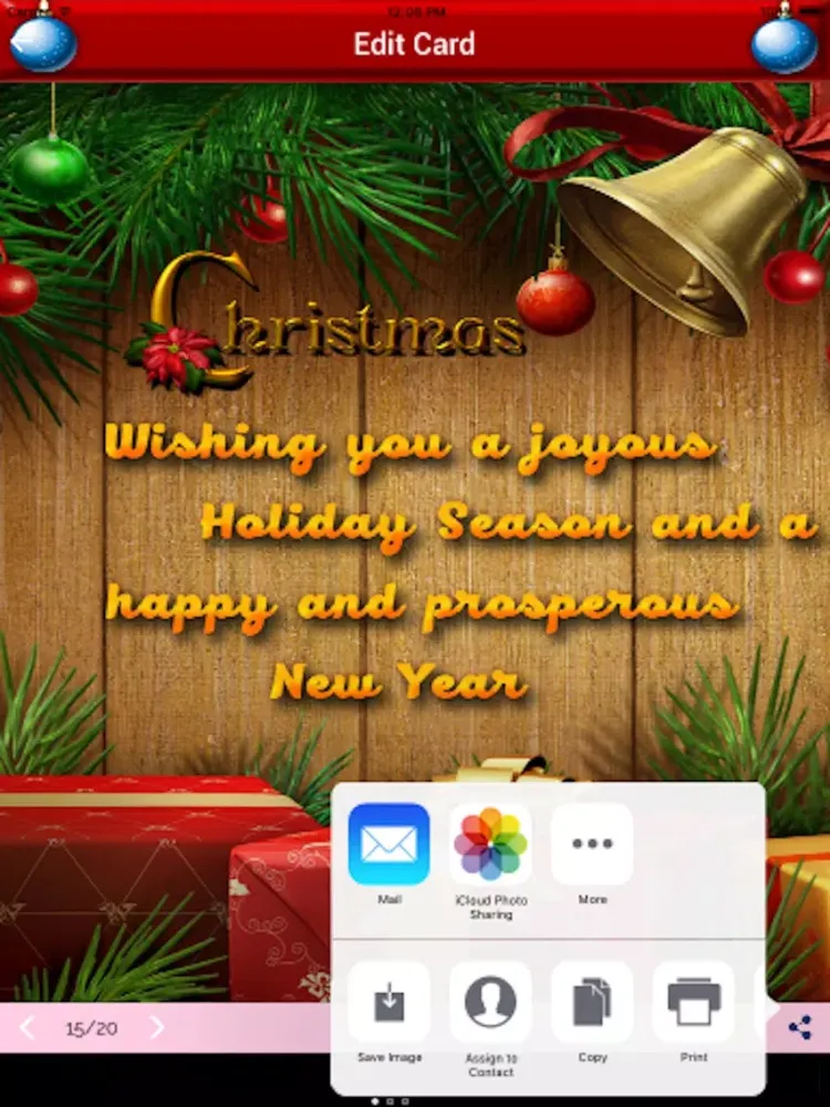 Christmas Greetings - Make A Christmas Cards iPad 应用截图