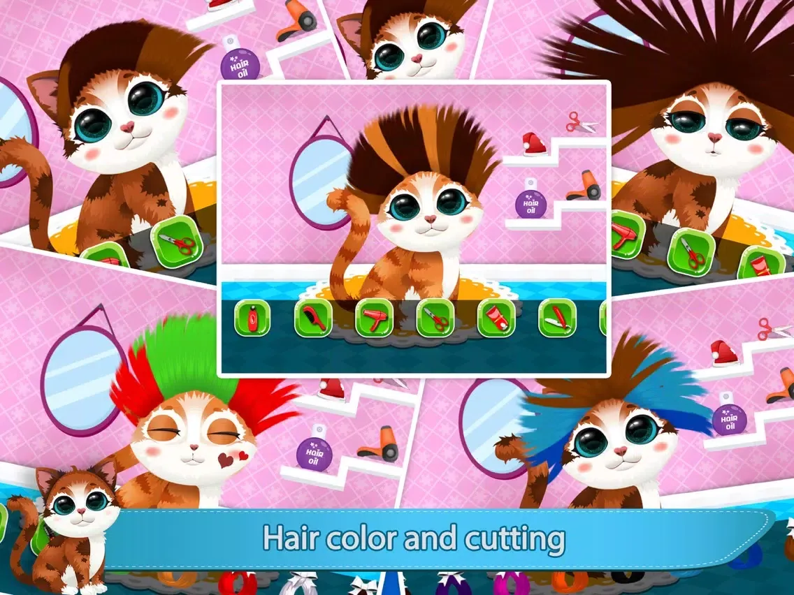 Capturas de pantalla de Christmas Kitty Salon - Crazy Cat Makeover Salon iPad 