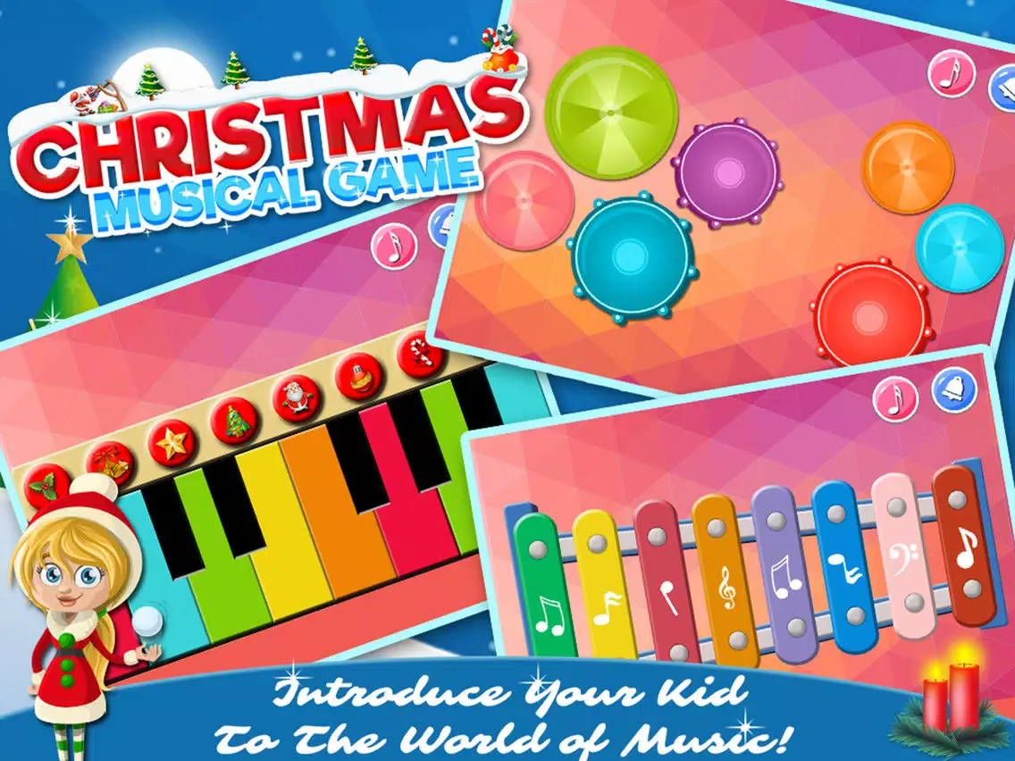 Christmas Musical Game - Christmas Piano & Rhymes iPad  스크린샷