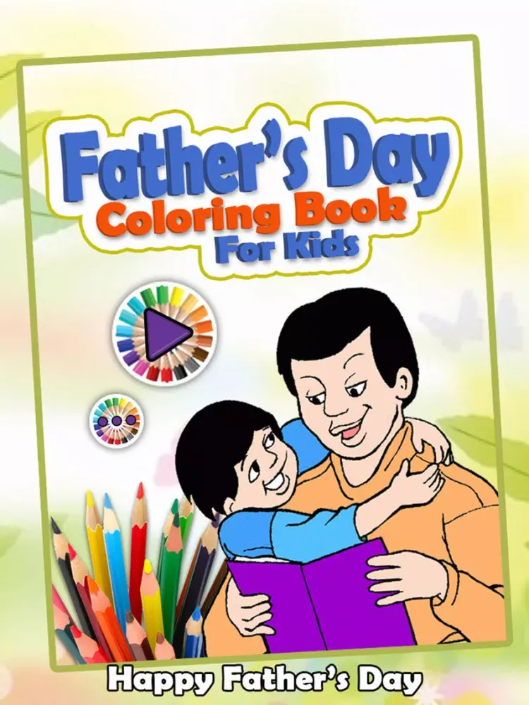 Скриншоты Father's Day Coloring Book For Kids - Free Coloring Book To Dedicate Your DAD iPad 