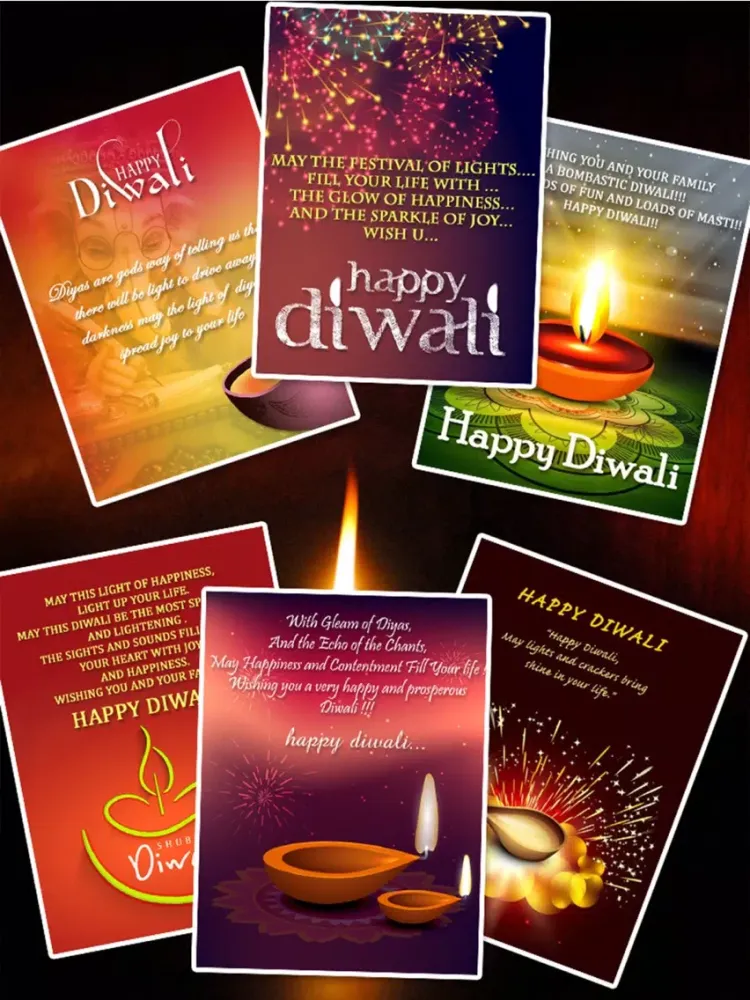 Happy Diwali - Diwali Wishes And 20+ Cards iPad  Screenshots